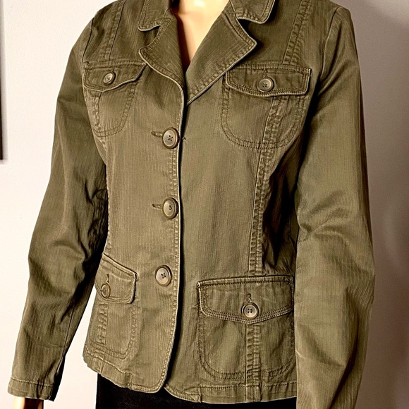 Lady Hathaway Kaki Cotton Women's Jacket Size Medium - Picture 2 of 12